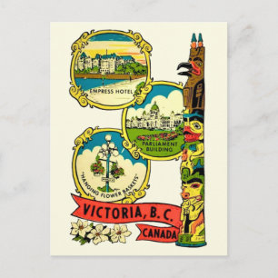 Victoria BC Vintage-Postkarte Postkarte