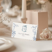 VICTORIA Blue Frech Garden Faltete Platzkarte