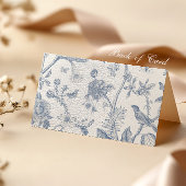 VICTORIA Blue Frech Garden Faltete Platzkarte