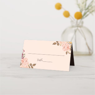 Victoria Blush Florale Hochzeitsplatzkarte Platzkarte