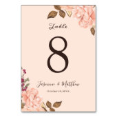 Victoria Blush Rose Blumenzwiebeln Tischnummer (Rückseite)