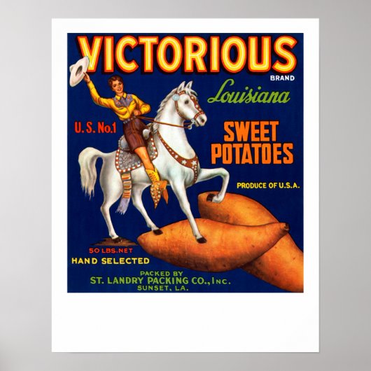 Victoria Brand Louisiana Sweet Potato Poster (Vorne)