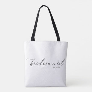 Victoria Brautjungfer-Schriftzug Schwarze Trager-T Tasche