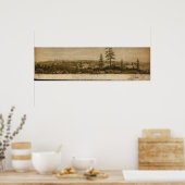 Victoria British Columbia 1860 Antique Panorama Poster (Küche)