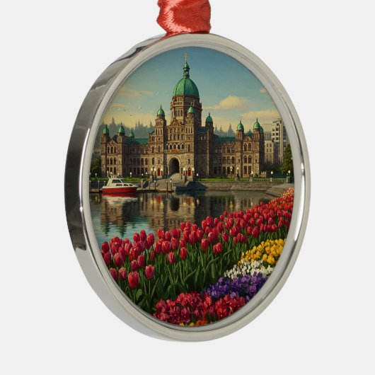 Victoria British Columbia Canada Travel Ornament Aus Metall (Rechts)