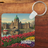 Victoria British Columbia Canada Travel Schlüsselanhänger (Rückseite)