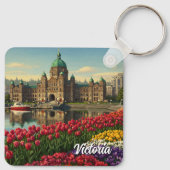 Victoria British Columbia Canada Travel Schlüsselanhänger (Rückseite)