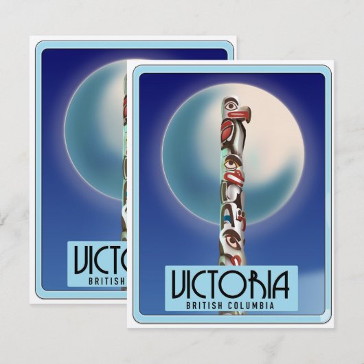 Victoria British Columbia Totem Pole. (Vorne/Hinten)