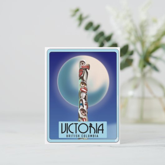 Victoria British Columbia Totem Pole. (Stehend Vorderseite)