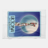 Victoria British Columbia Totem Pole. Geschirrtuch (Horizontal)