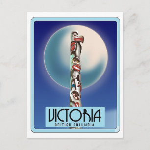 Victoria British Columbia Totem Pole. Postkarte