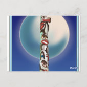 Victoria British Columbia Totem Pole. Postkarte (Rückseite)