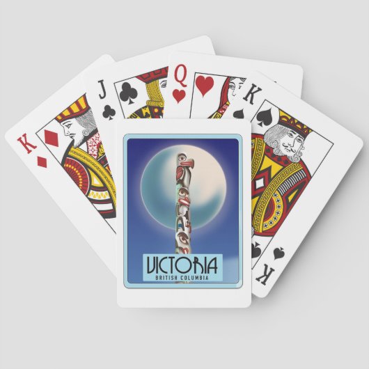 Victoria British Columbia Totem Pole. Spielkarten (Rückseite)