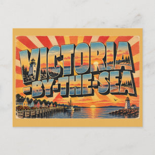 Victoria-by-the-Sea PEI Leuchtturm Hafen Dorf Postkarte