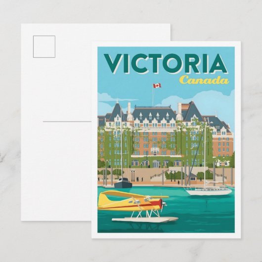 Victoria Canada Art Vintage Travel Postkarte (Vorne/Hinten)