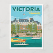 Victoria Canada Art Vintage Travel Postkarte (Vorderseite)