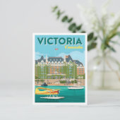 Victoria Canada Art Vintage Travel Postkarte (Stehend Vorderseite)