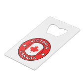 Victoria Canada Geldbeutel Flaschenöffner (Vorderseite Schrägansicht)