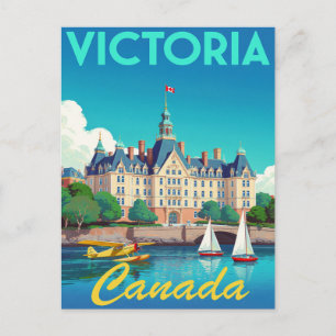 Victoria Canada Hafen Vintage Kunst Postkarte