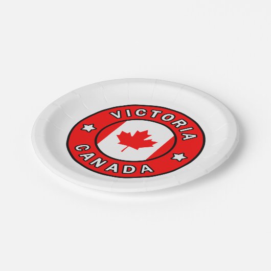 Victoria Canada Pappteller (Schrägansicht)