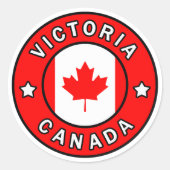 Victoria Canada Runder Aufkleber (Vorderseite)
