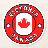 Victoria Canada Runder Pappuntersetzer (Vorderseite)