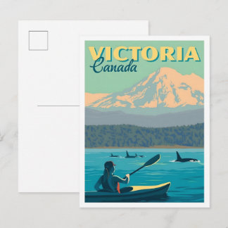 Victoria Canada Vintage Travel Postkarte