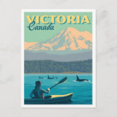 Victoria Canada Vintage Travel Postkarte (Vorderseite)
