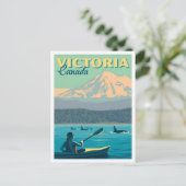 Victoria Canada Vintage Travel Postkarte (Stehend Vorderseite)