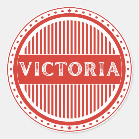Victoria City Pride Emblem – Canadian Identity Runder Aufkleber (Vorderseite)