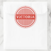 Victoria City Pride Emblem – Canadian Identity Runder Aufkleber (Tasche)