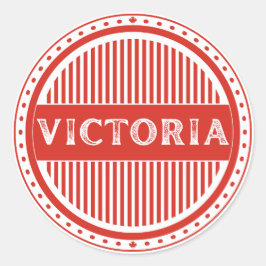 Victoria City Pride Emblem – Kanadische Identität Runder Aufkleber