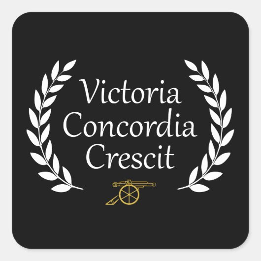 Victoria Concordia Crescity Arsenal Quadratischer Aufkleber (Vorderseite)