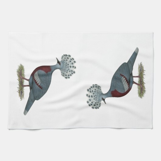 Victoria Crowned Pigeon Geschirrtuch (Horizontal)