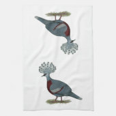 Victoria Crowned Pigeon Geschirrtuch (Vertikal)