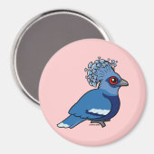 Victoria Crowned Pigeon Magnet (Vorderseite/Rückseite)