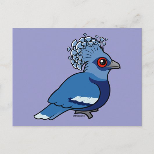 Victoria Crowned Pigeon Postkarte (Vorderseite)