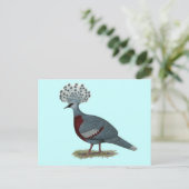 Victoria Crowned Pigeon Postkarte (Stehend Vorderseite)