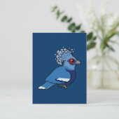 Victoria Crowned Pigeon Postkarte (Stehend Vorderseite)