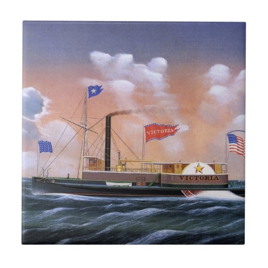 Victoria-Dampfschlepper 1859 Fliese (Vorderseite)