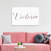 Victoria - Design moderner kalligrafischer Namen Leinwanddruck (Insitu (Wohnzimmer))