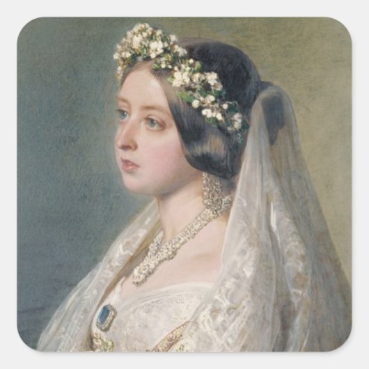 Victoria die Bride Quadratischer Aufkleber (Vorderseite)
