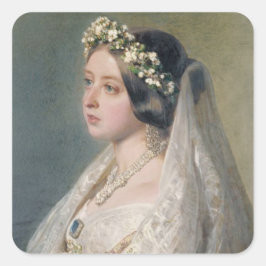 Victoria die Bride Quadratischer Aufkleber