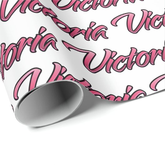 Victoria fade pink personalisiertes Geschenkpapier (Rolleneckpunkt)