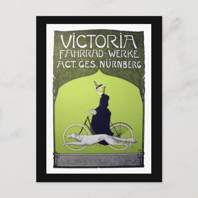 Victoria Fahrrad-Werke Vintages Fahrrad Postkarte (Vorderseite)