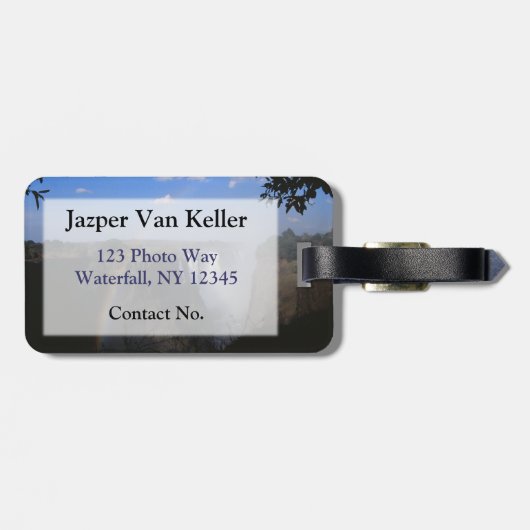 Victoria Fall 1 Gepäckanhänger (Rückseite horizontal)