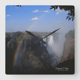 Victoria Fall 1 Quadratische Wanduhr