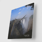 Victoria Fall 1 Quadratische Wanduhr (Winkel)