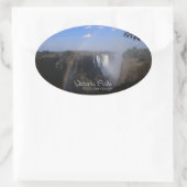 Victoria Fall 2 Ovaler Aufkleber (Tasche)