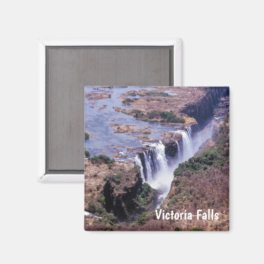 Victoria Falls aerial view - Simbabwe, Afrika Magnet (Vorderseite/Rückseite)
